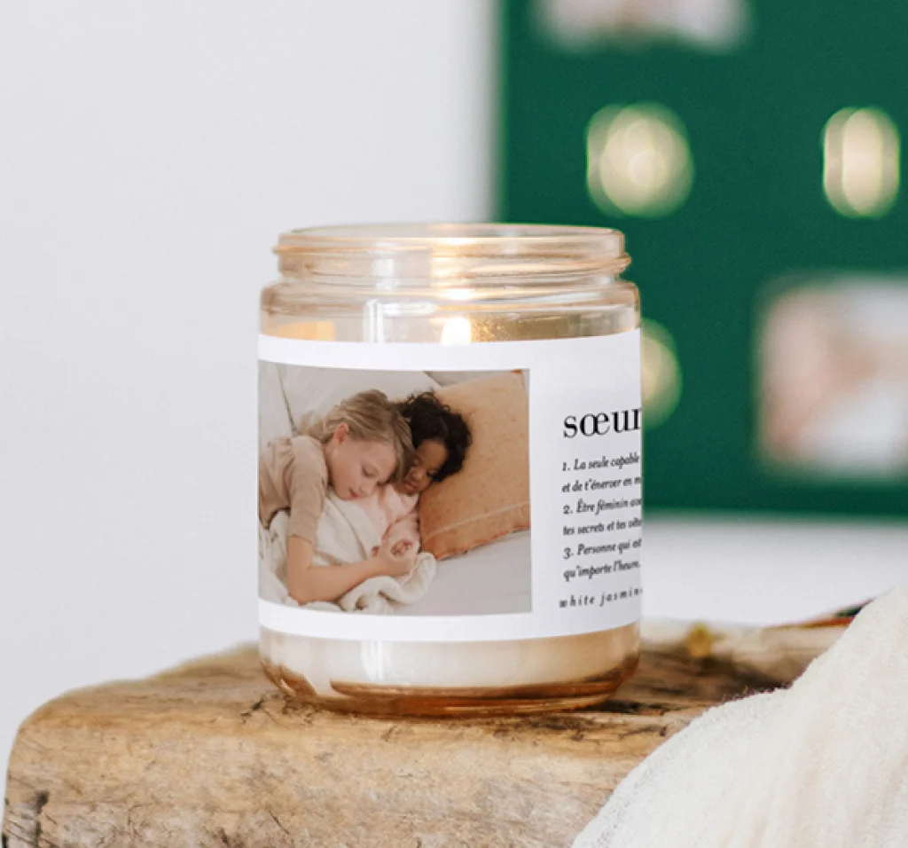 La bougie rose poudrée