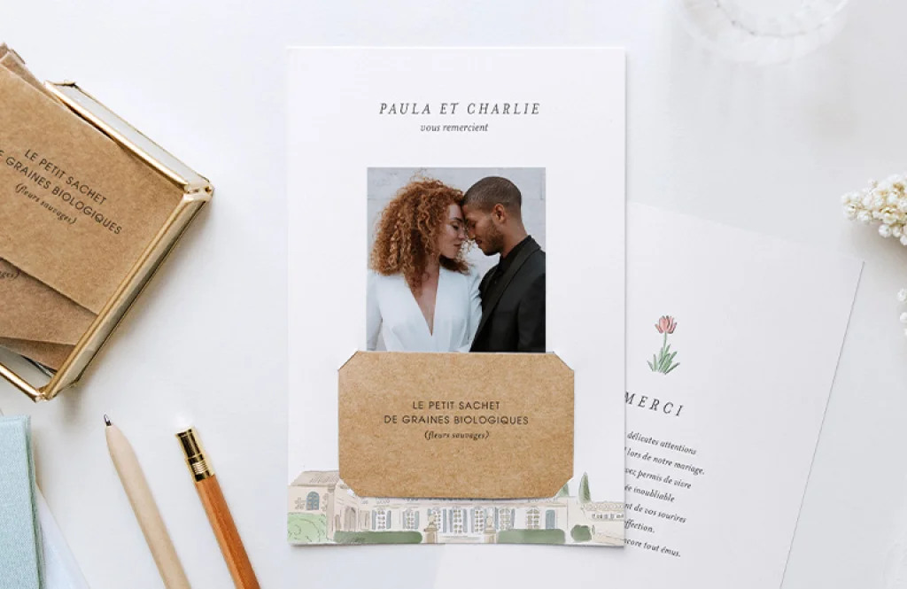 Les remerciements avec graines