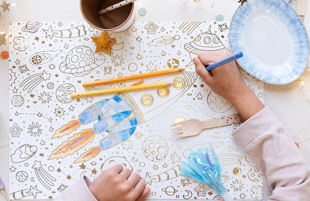 Le set de table à colorier