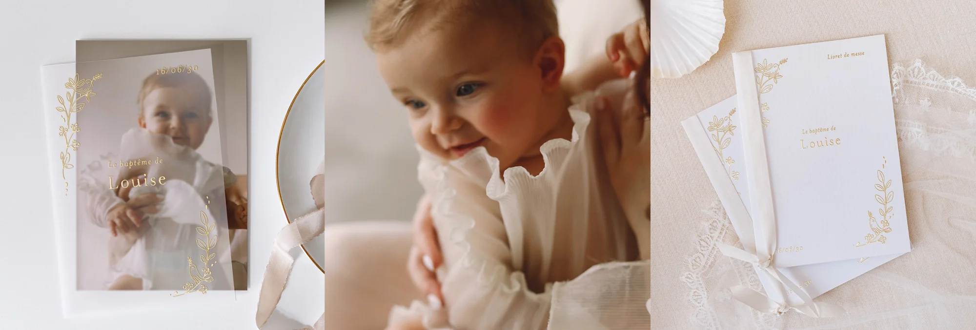 Un faire-part délicat, sublimé d'or