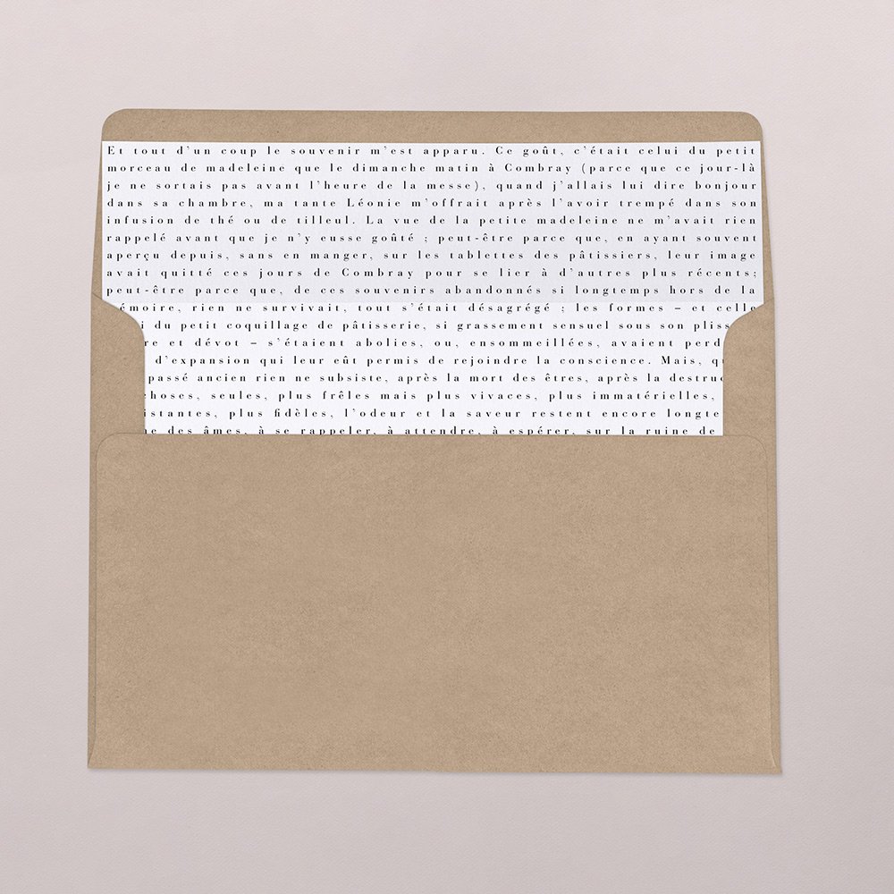 Intérieur d'enveloppe