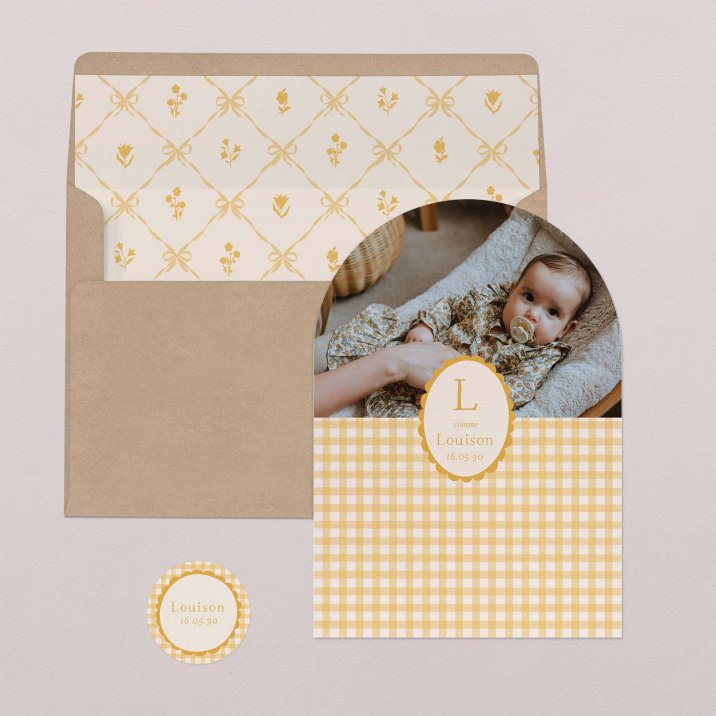 Joli vichy - moutarde