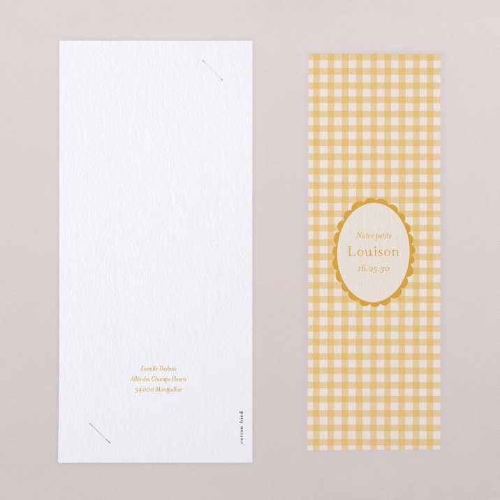 Joli vichy - moutarde